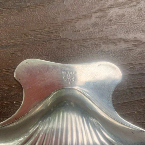 Tiffany & Co. Vintage Solid Sterling Silver 925 Shell Shaped Dish - Picture 10 of 11